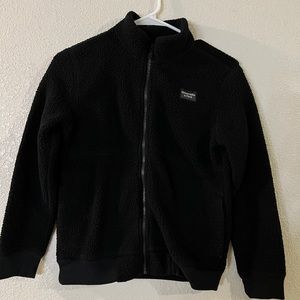 Abercrombie Fitch Kids Black Warm Fuzzy Jacket Size 9/10 KidsSmall/ Medium Women